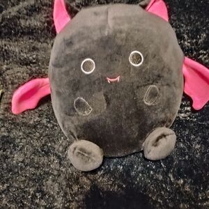 Adorable Black and Red Plush Bat